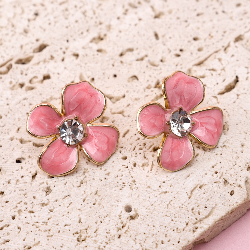 Pendientes de Flores de Aceite de Gota 4