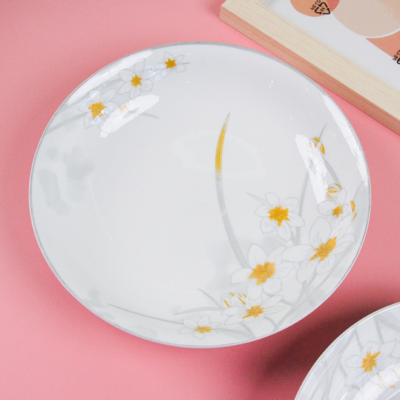 Nuevo Hueso China 8 Pulgadas de Placa de Fruta (Daffodils, Productos Cualificados)