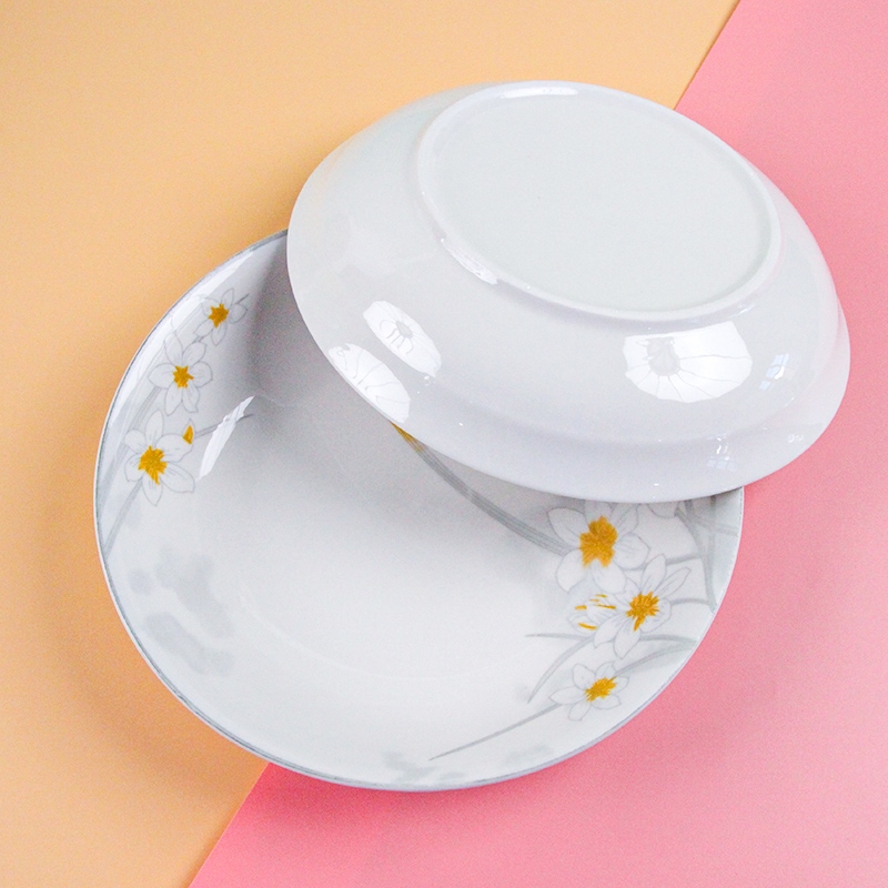 Nuevo Hueso China 8 Pulgadas de Placa de Fruta (Daffodils, Productos Cualificados) 3