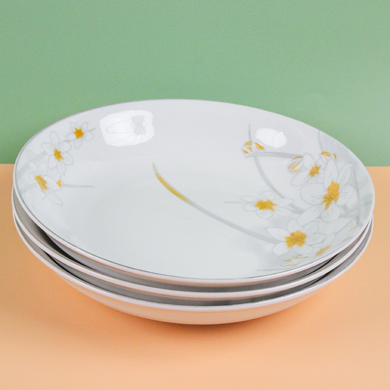 Nuevo Hueso China 8 Pulgadas de Placa de Fruta (Daffodils, Productos Cualificados) 4