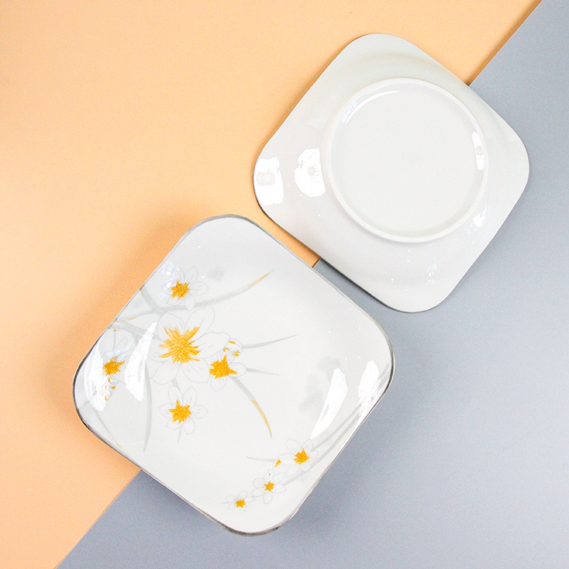 Nuevo Hueso China 8 Pulgadas Ruyi Pan (Narcissus, Calificado)