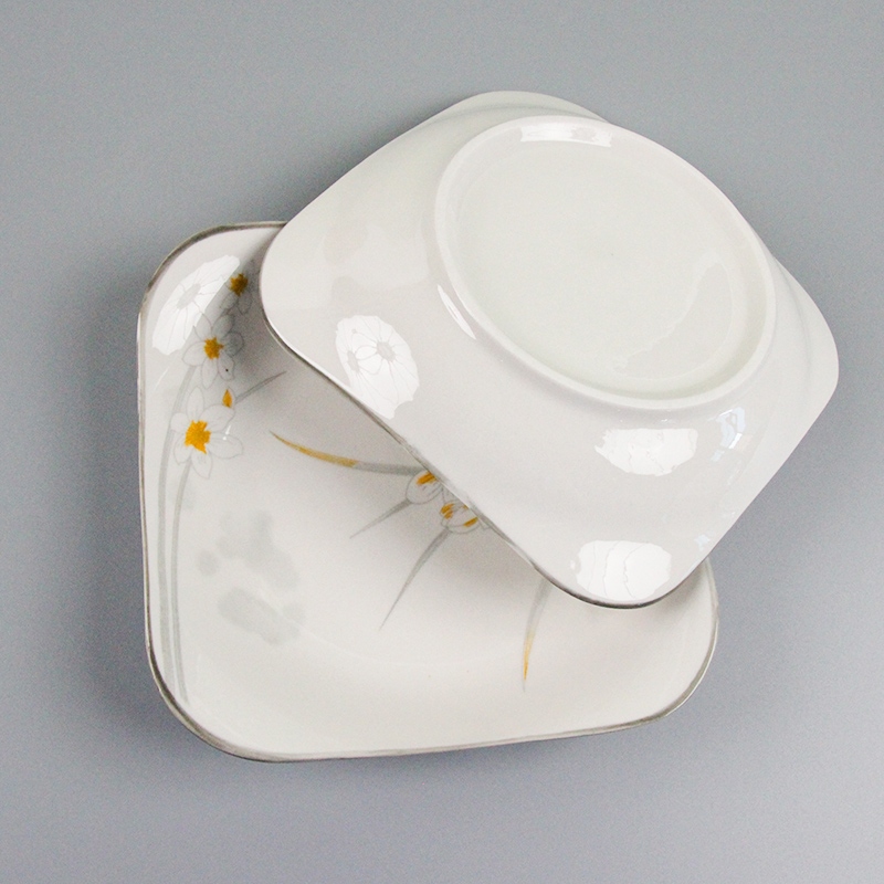 Nuevo Hueso China 8 Pulgadas Ruyi Pan (Narcissus, Calificado) 6