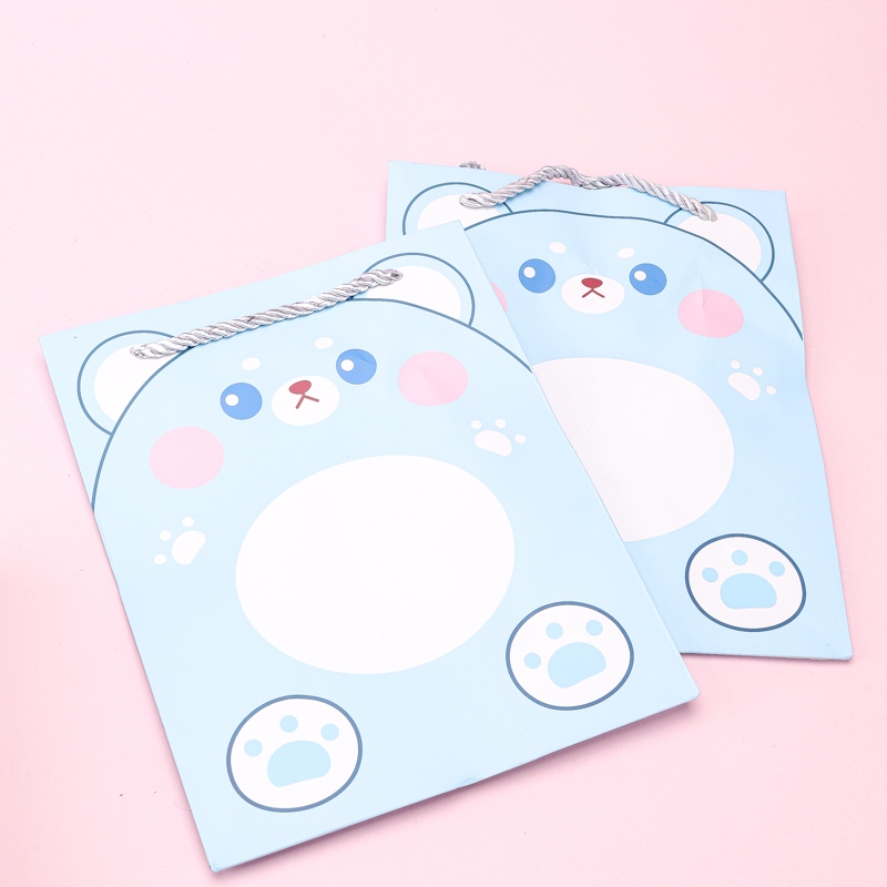 ST602-02 Vertical Medium Simple Bear Gift Bag 4