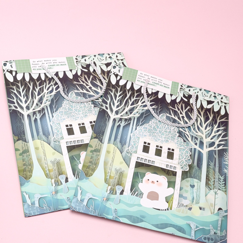 ST500-12 Vertical Big Secret Forest Gift Bag 4