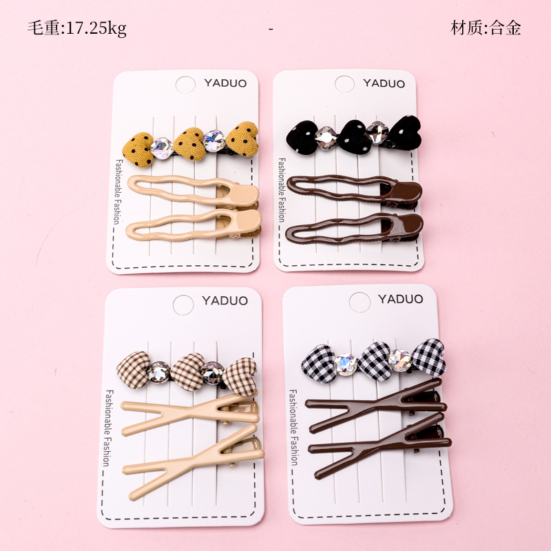 Combinación de Clips de Amor Rhinestone