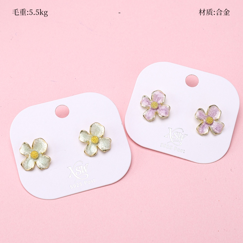 Pendientes de Flores de Aceite de Gota Francesa 2