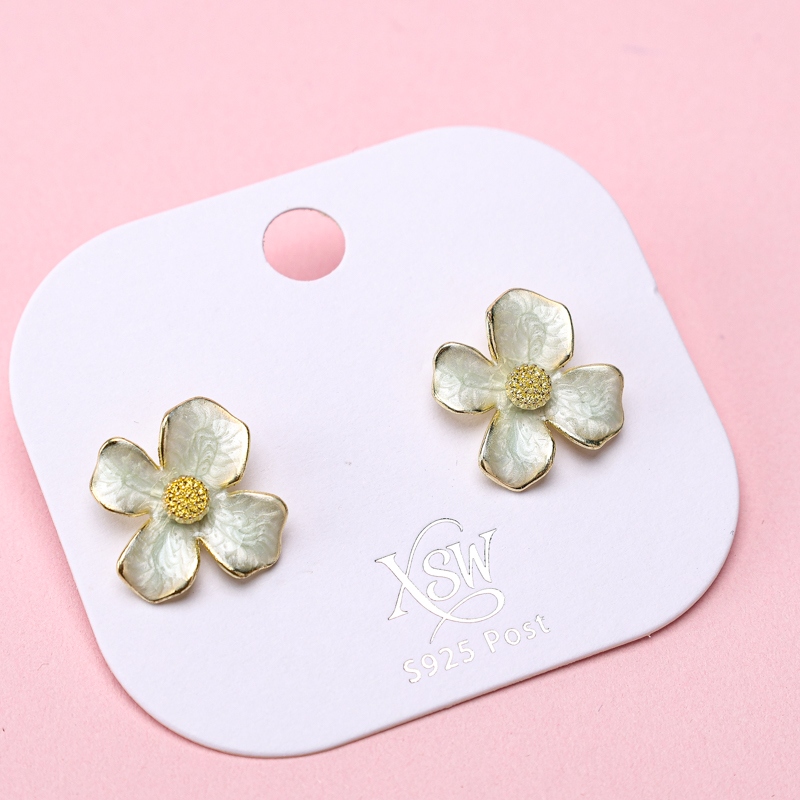 Pendientes de Flores de Aceite de Gota Francesa 3