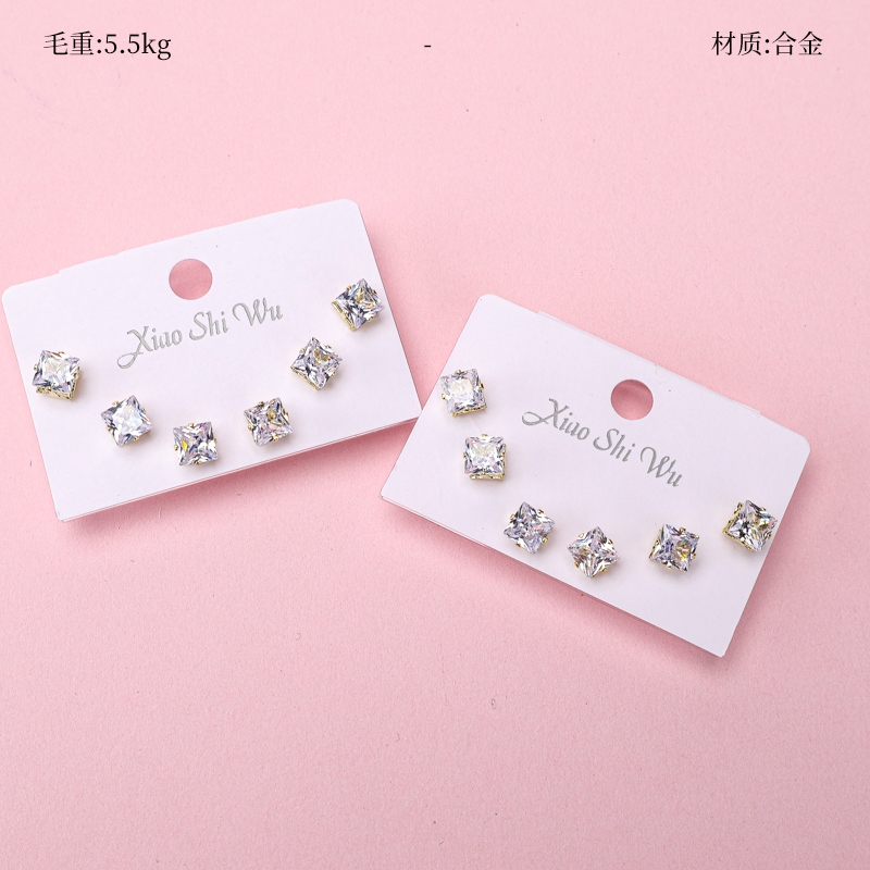 Tres Pares de Simples Pendientes de Piedras Preciosas 2