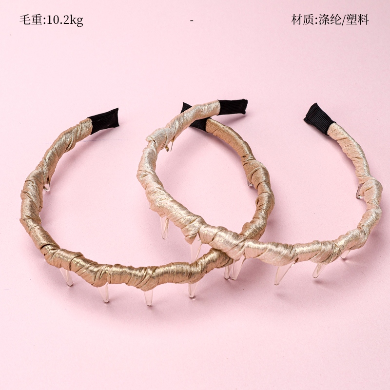 Champaña Perlascent Gauze Con Cabeza de Dientes Buckle 2