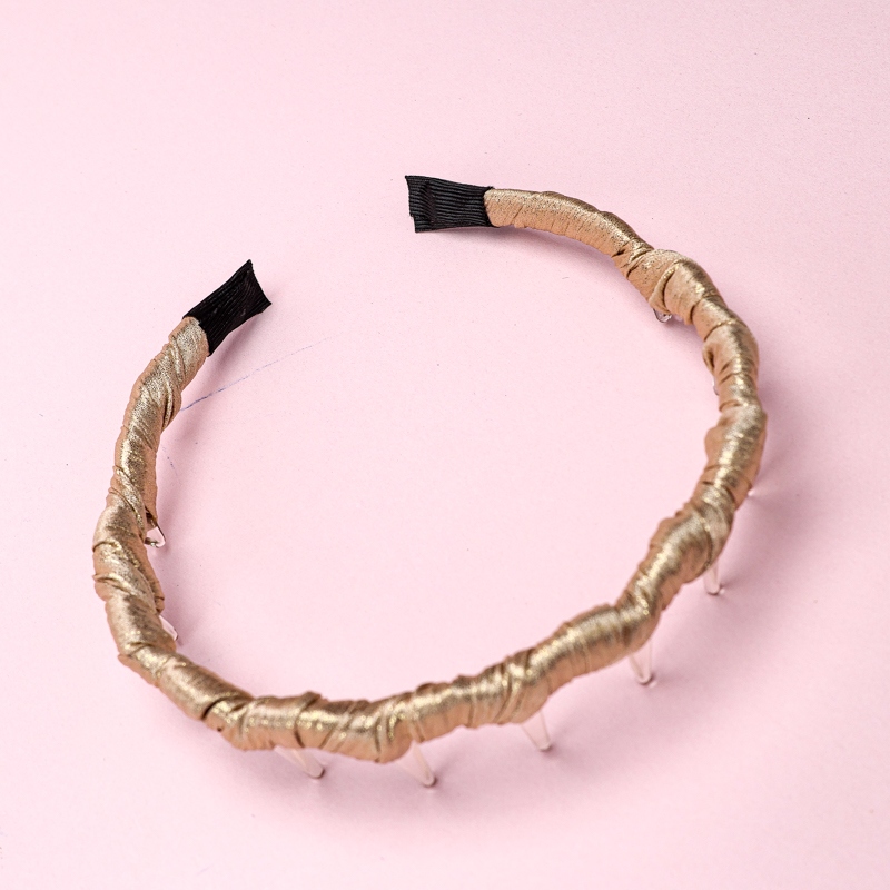 Champaña Perlascent Gauze Con Cabeza de Dientes Buckle 4