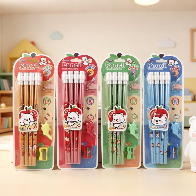 XX-8937 Apple Cabeza de Piel de Oso Lápiz 10 Piezas Conjunto