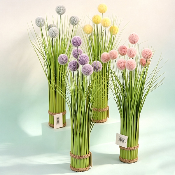 CR-6019 Grass Bundle 5 Head Ball Artificial Flower 3