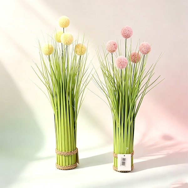 CR-6019 Grass Bundle 5 Head Ball Artificial Flower 4