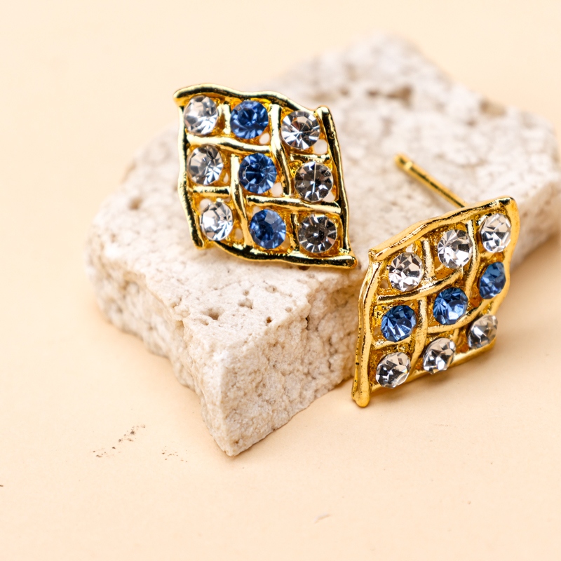 Pendientes de Taladro Largos de Punto de Diamante (3 Pares) 4
