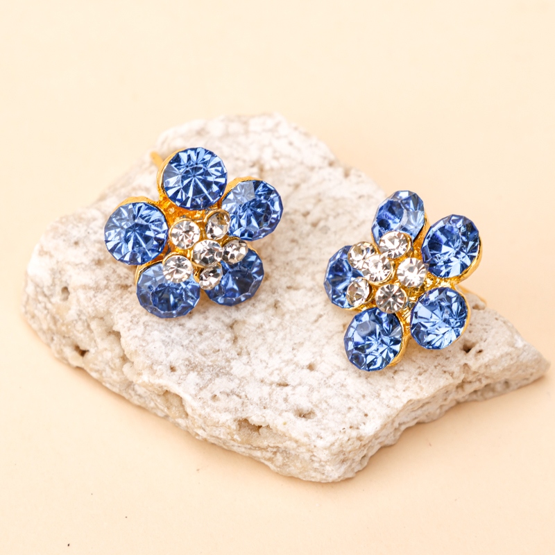 Pendientes Largos de Flores Zircon (3 Pares) 4