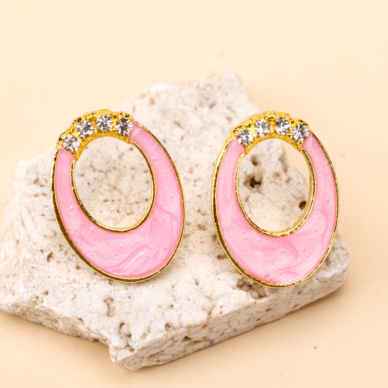 Pendientes Largos Ovalados de Forma Ovalada (3 Pares) 4