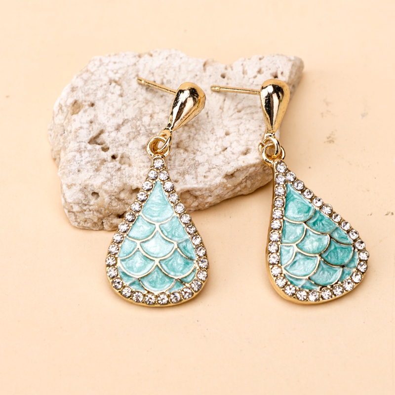 Pendientes Vintage Fish Scale Drop 4