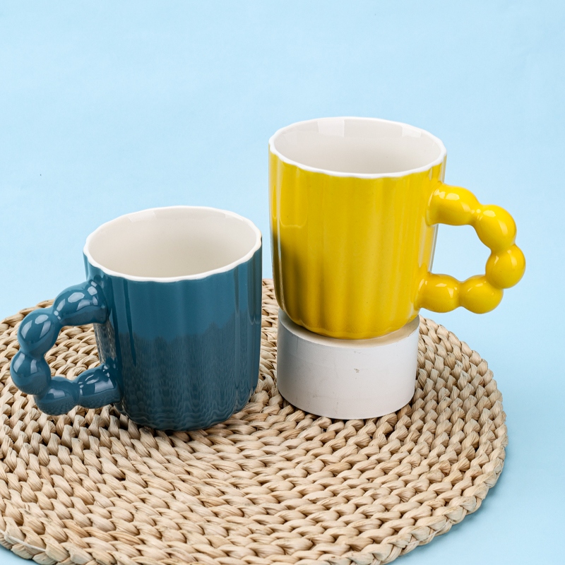 HY-3 Perla Mango de Color Glaze Taza de Cerámica (Color Al Azar) 4
