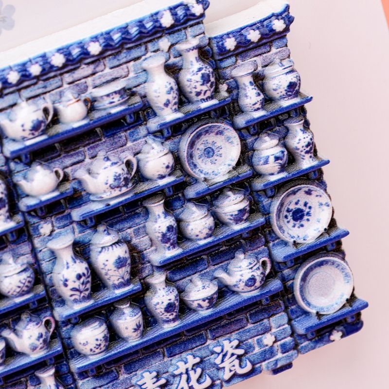 5113 Imanes de Porcelana Azul y Blanco 4