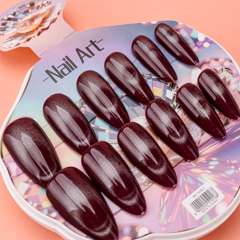 Shell Box Cat Eye Almond False Nail (113-2) 3