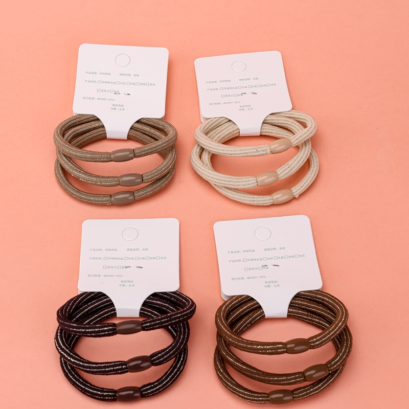 Tres Bandas de Goma de Seda Elásticas de Alto Color Rizado 2