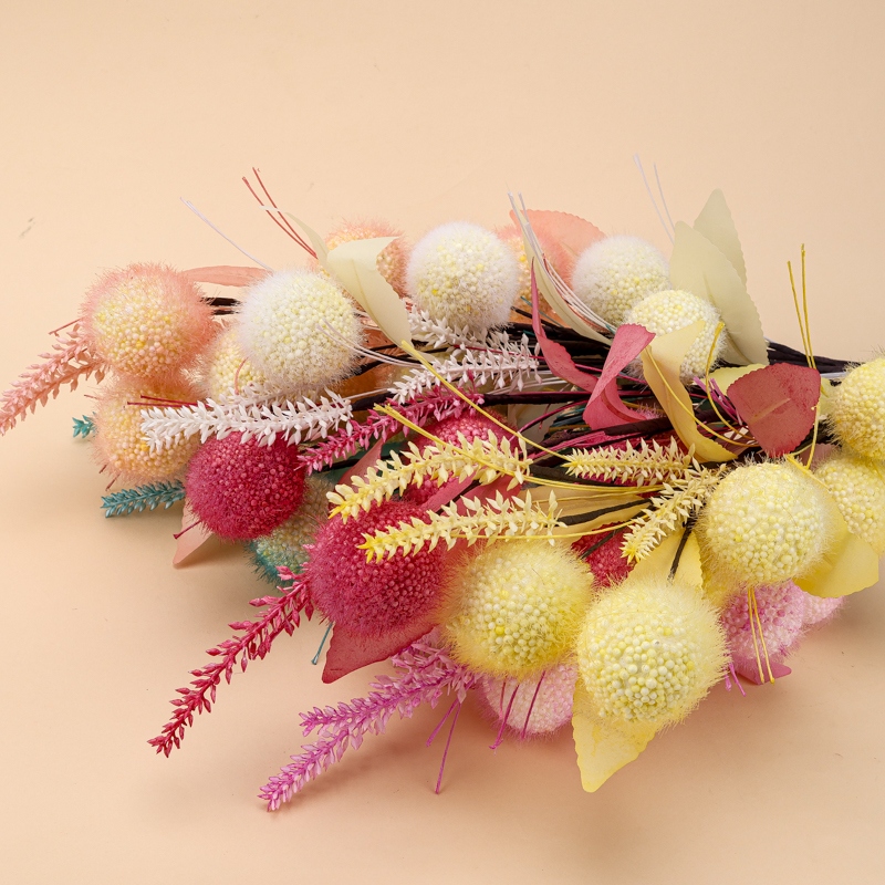 45284 Multicolor Bola de Pelo Simulación Flor (Color Aleatorio) 3