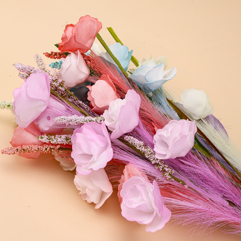 935 Flores Artificiales de Rosa Lavanda (Color Al Azar) 4