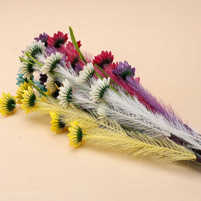 4801 Pluma Daisy Flor Artificial (Color Al Azar) 3