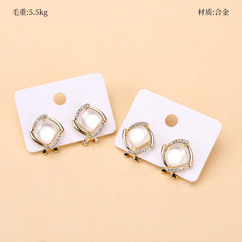 Pendientes de Diamantes Geométricos de Estilo Coreano