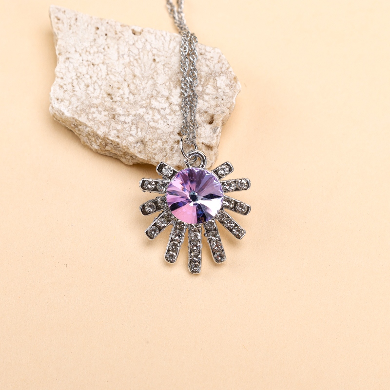 Colorido Zircon Collar de Girasol 3
