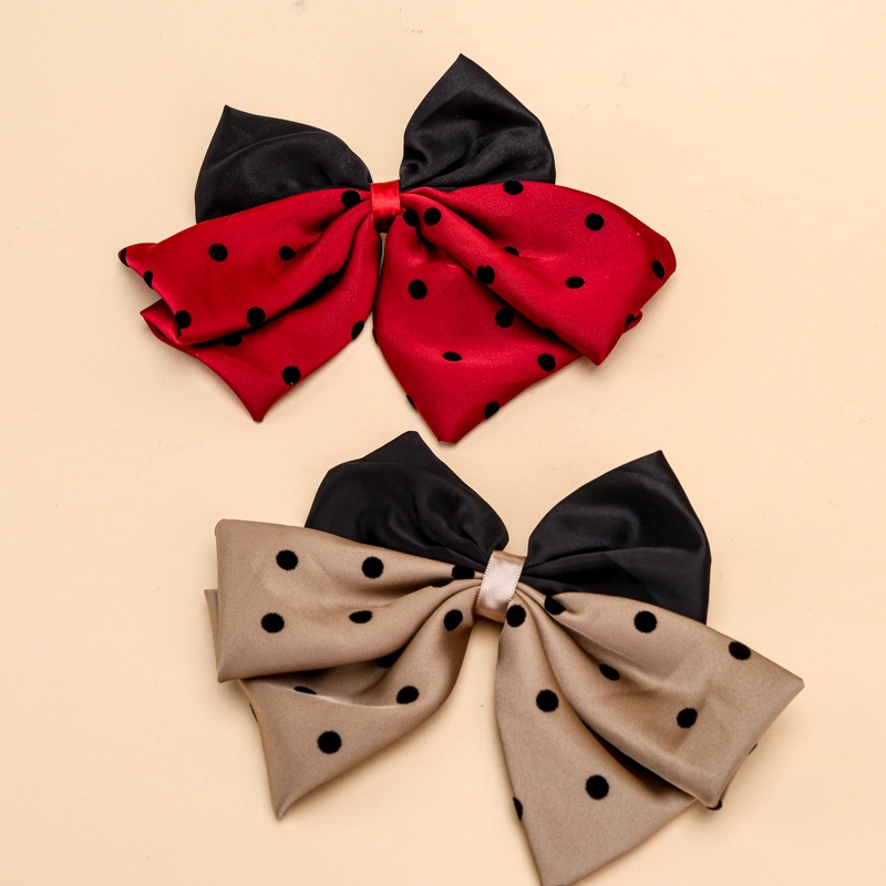Pouch Doble Satin Dot Bow Duck Clip 3