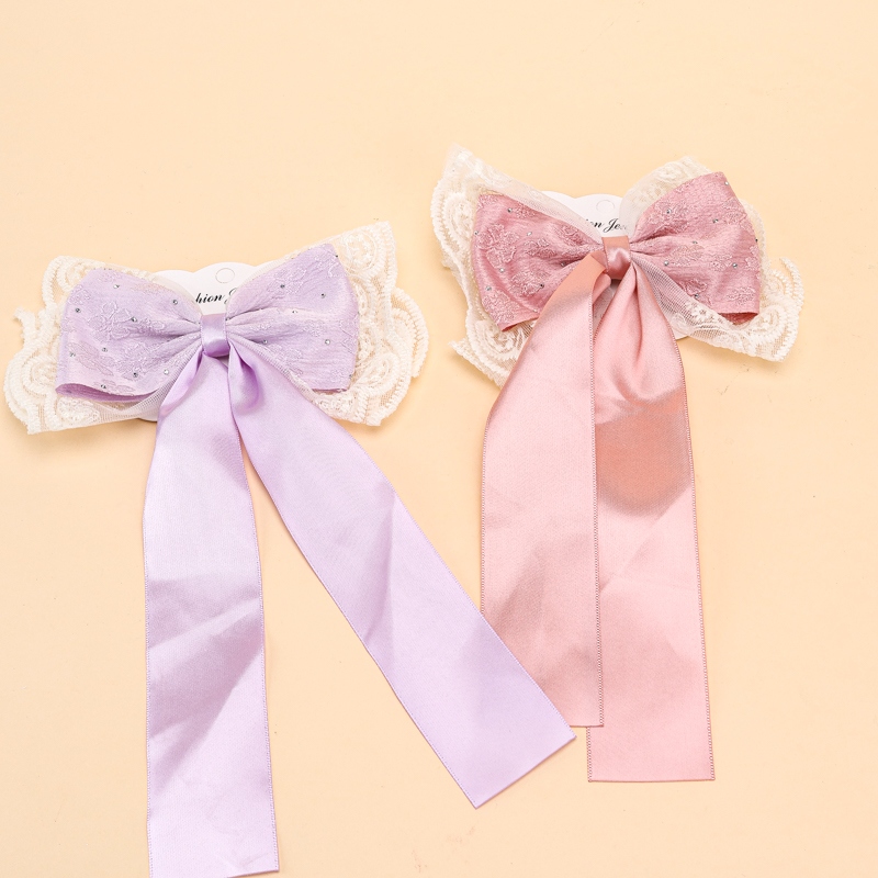 Pocket Streamer Rhinestone Corbata de Encaje Clip 3