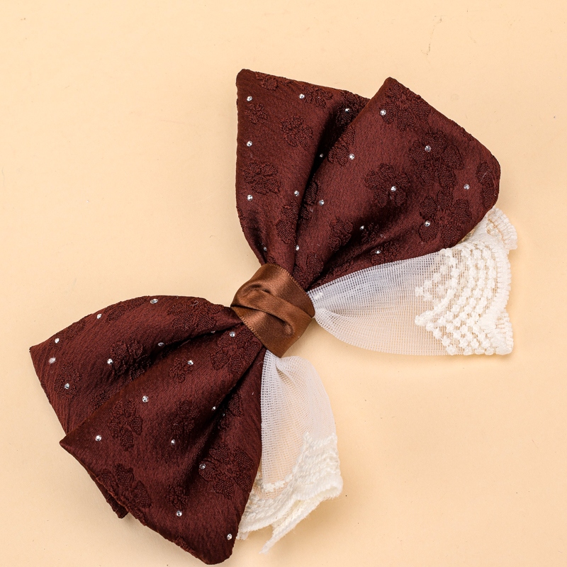 Bolsa Doble Par de Encaje Rinstone Bow-tie Duck Clip 4