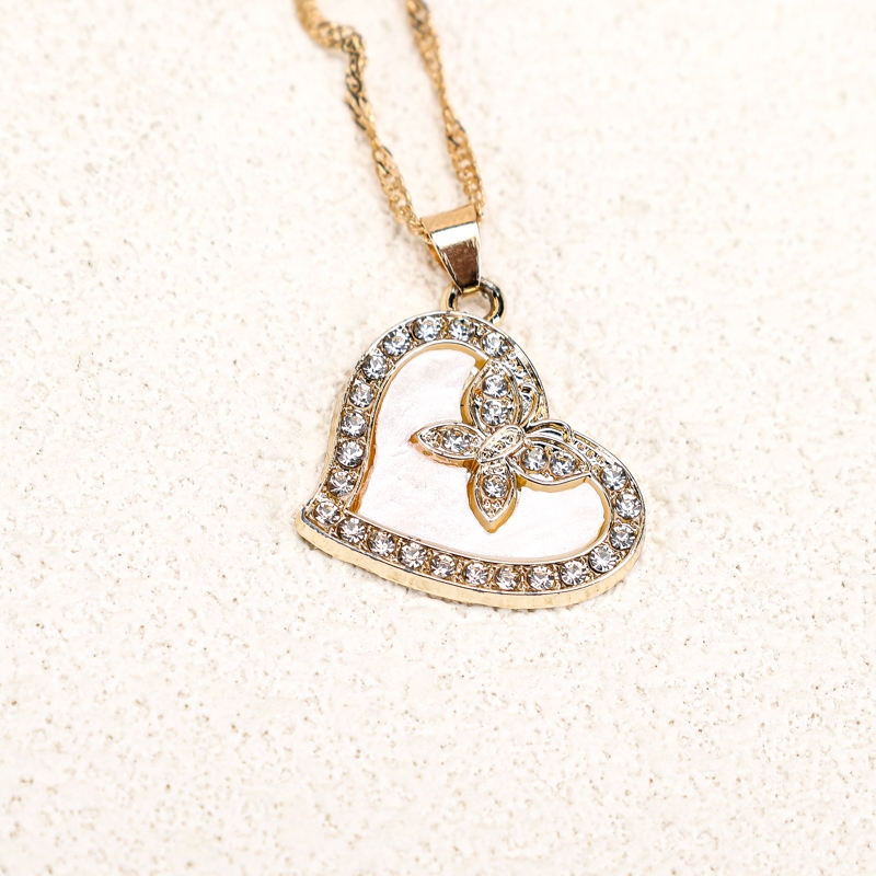 Diamante Amor Mariposa Collar 3