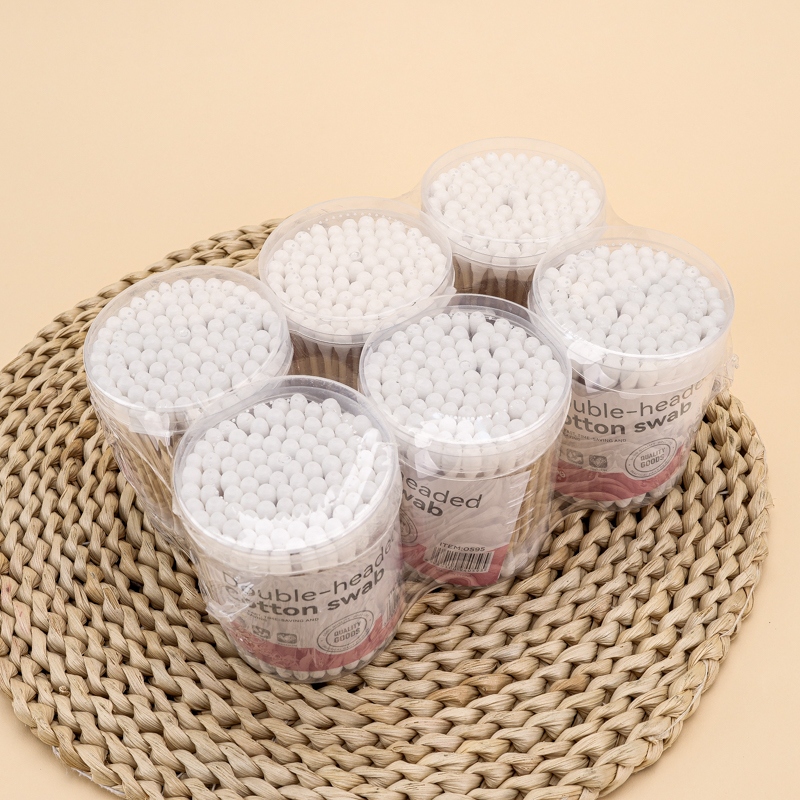 Inglés 0595 Caja Redonda Algodón Swab (100pcs) 4