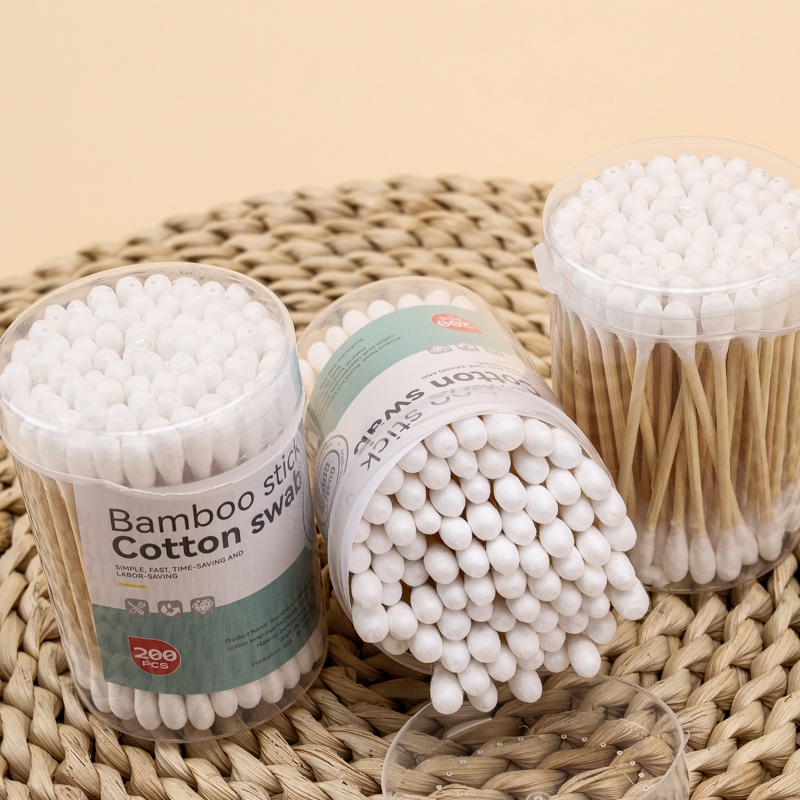 Inglés 0663 Caja Redonda Algodón Swab (80pcs) 3