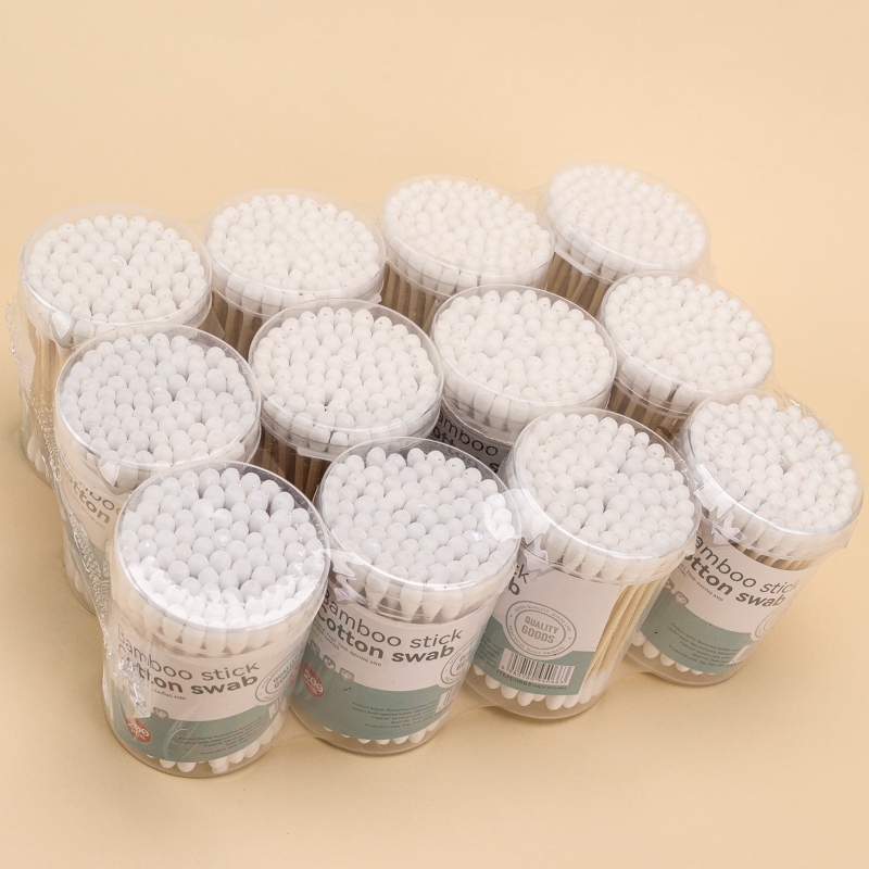 Inglés 0663 Caja Redonda Algodón Swab (80pcs) 4