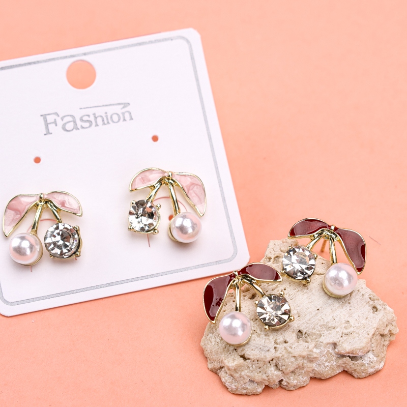 Pendientes de Cerezo Largo Perla 4
