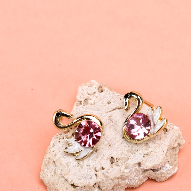 Pendientes Long Zircon Swan Stud 3