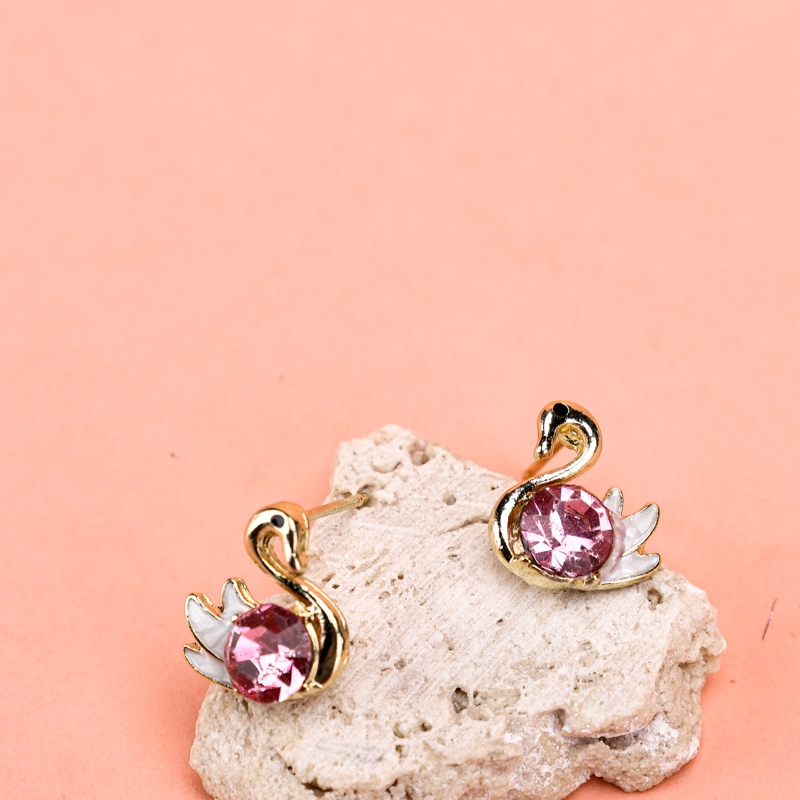 Pendientes Long Zircon Swan Stud 4