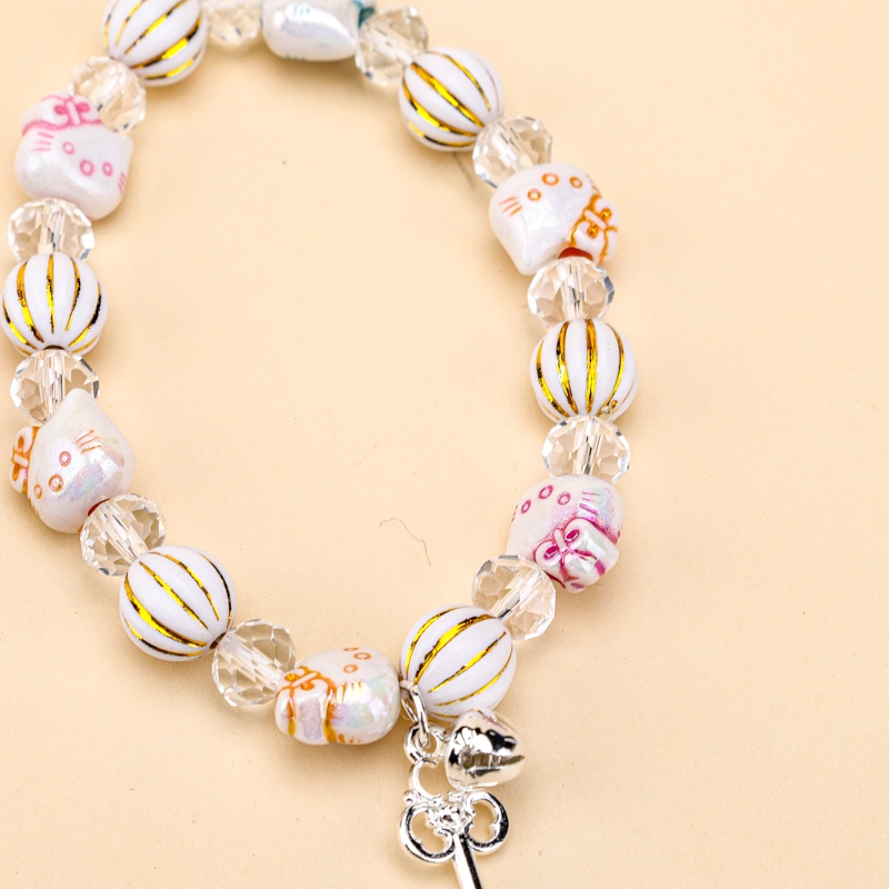 Nuevo KT Pulsera de Cristal de Gato 3