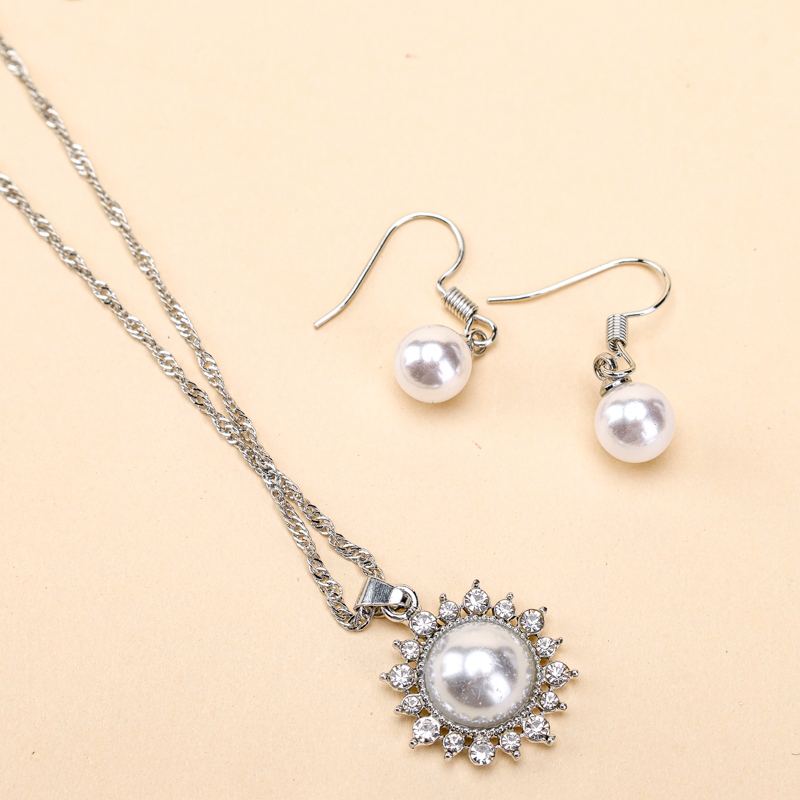 Pendientes de Perlas Collar de Combinación 3