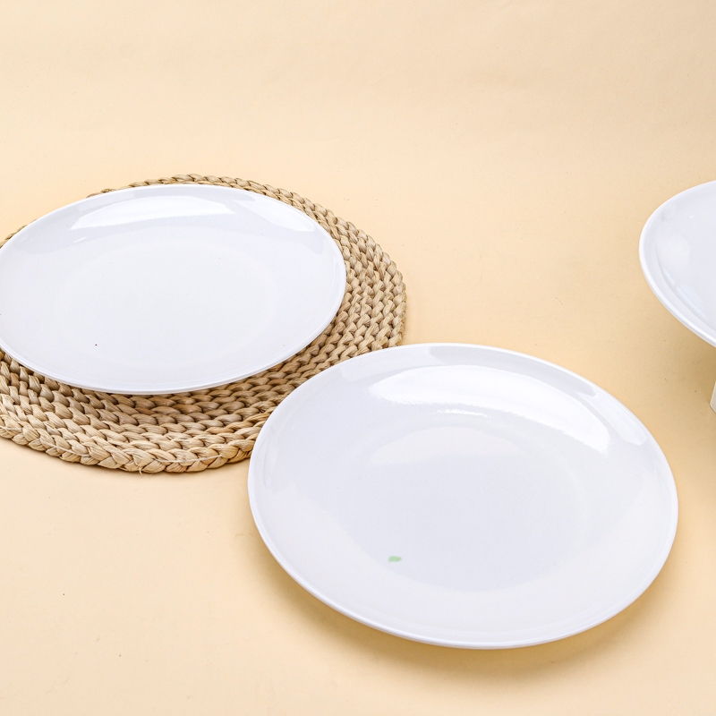 P3009 Blanco 9 Pulgadas de Imitación Porcelana Placa 3