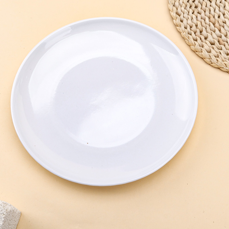 P3009 Blanco 9 Pulgadas de Imitación Porcelana Placa 4