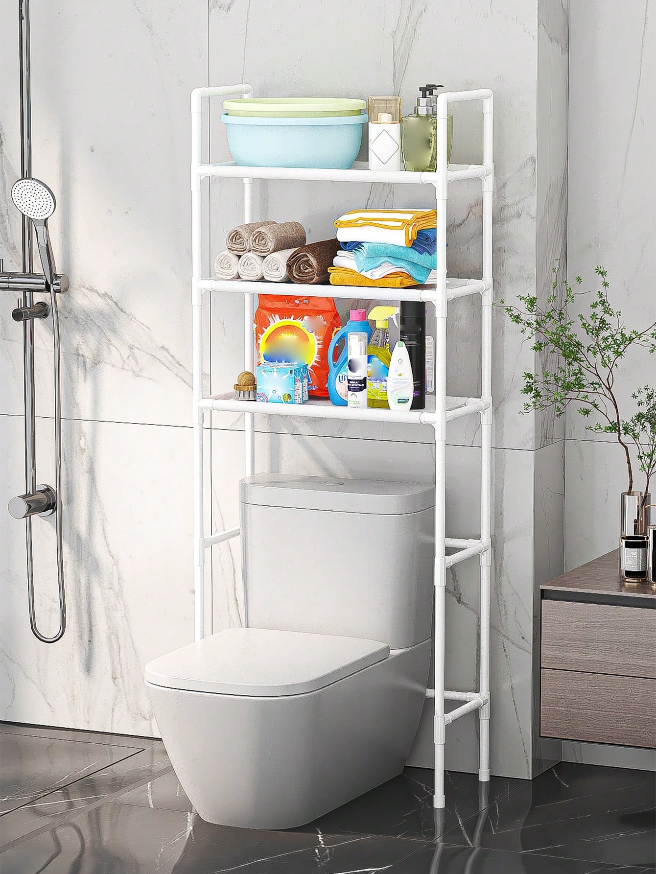 3306 Tee Toilet Stand (White) 2