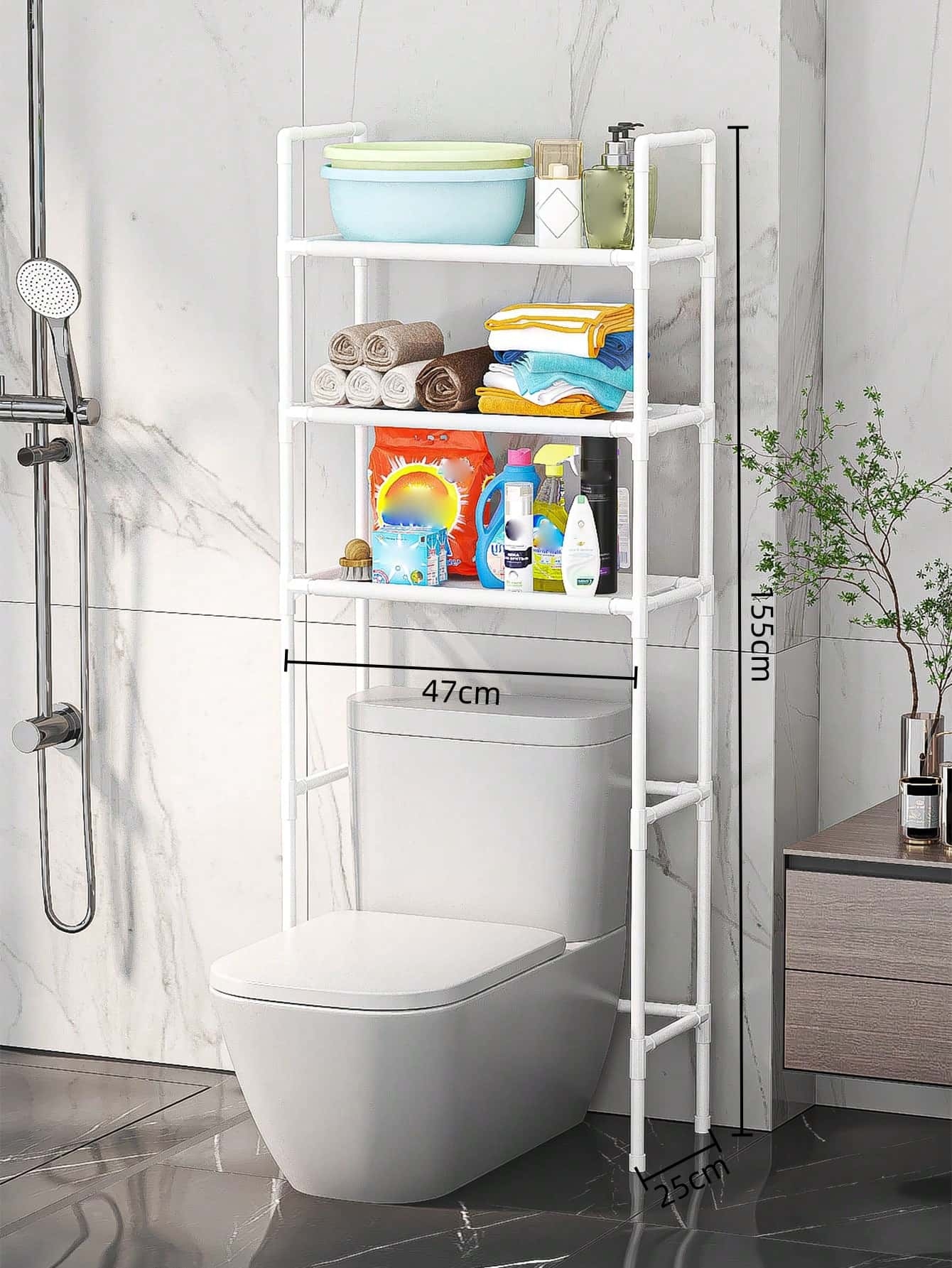 3306 Tee Toilet Stand (White) 3