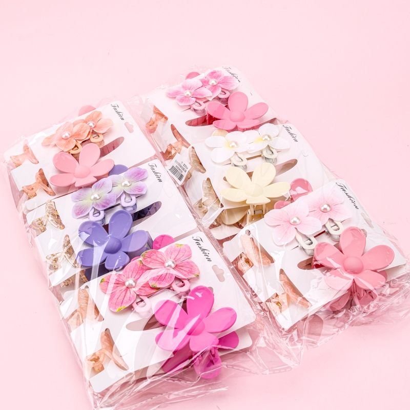 Frosted Five-petal Flower Clamp Duck Combination (2 2 1) 4