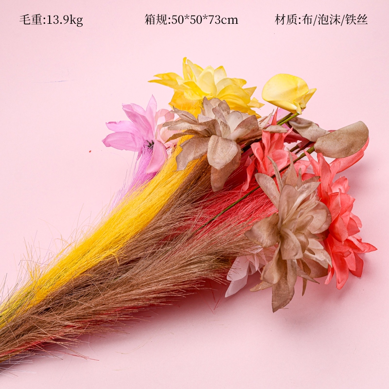JN1041 Dahlia Pluma Flor Artificial