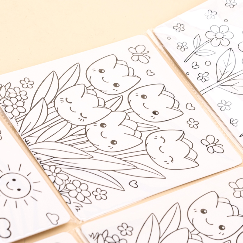 DRCAL Tarjeta de Color Divertido Para Niños (Con Pluma de Acuarela) 3