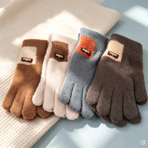 B- 25014 Hombres LS Etiqueta de Tela Guantes de Dedo Completo 3